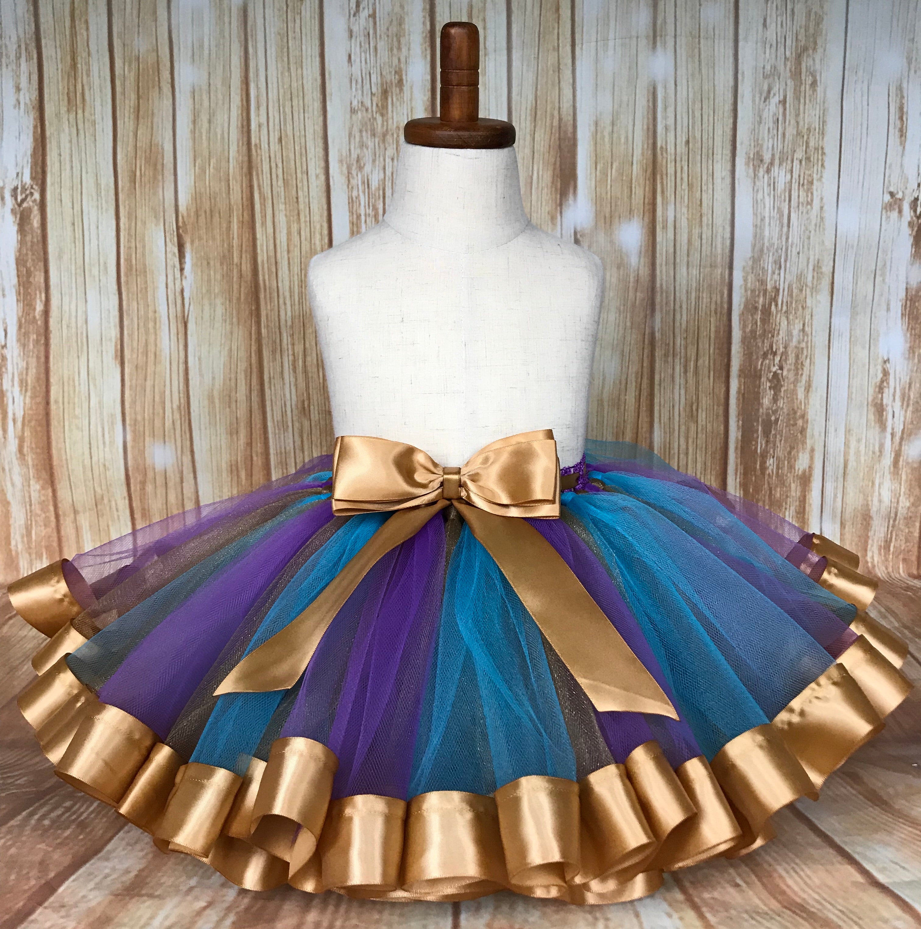 Children girls turquoise gold pink sequined feather jazz dance dress  kindergarten princess performance tutu skirt model
